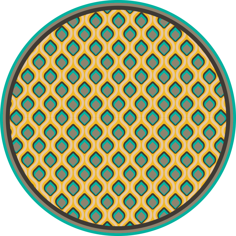 Mod mid century pattern kitchen vinyl carpet - TenStickers