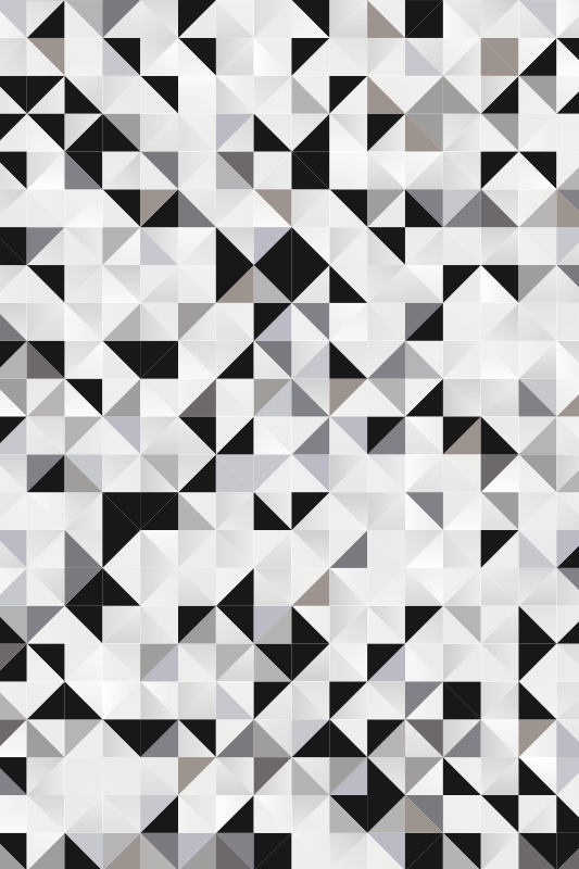 Gray triangles mosaic mosaic floor tiles - TenStickers