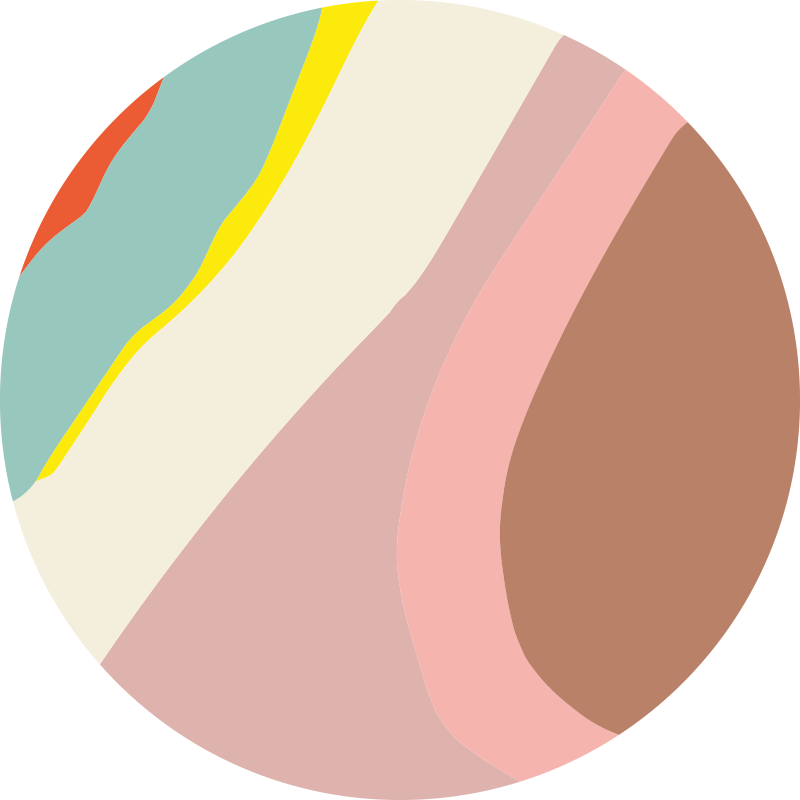 Gentle Hue Currents circular vinyl carpet - TenStickers