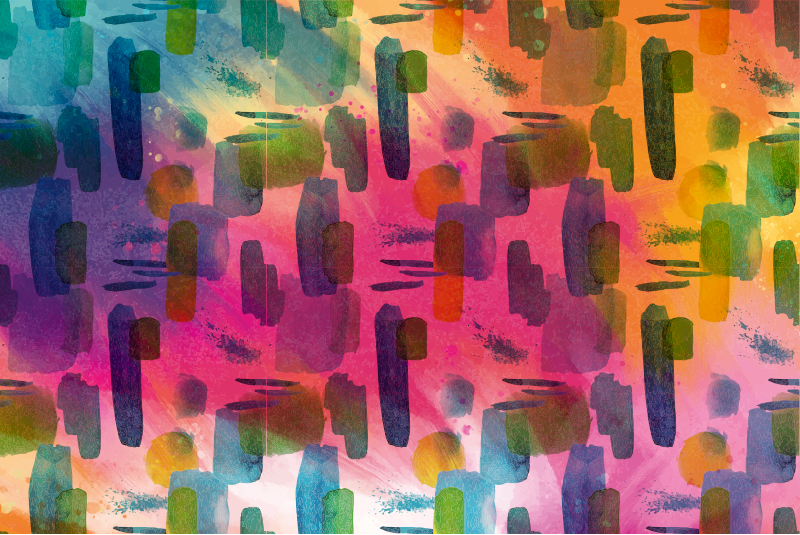 Artistic Color Segments living room vinyl carpet - TenStickers