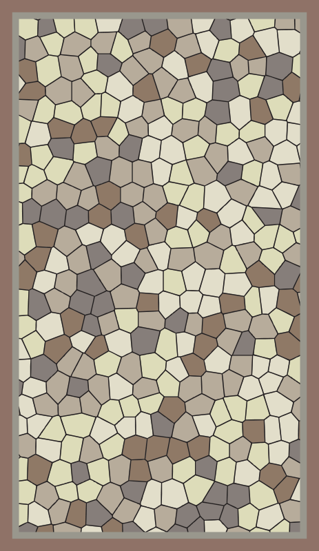Hexagonal Stone Pattern mosaic vinyl carpet - TenStickers
