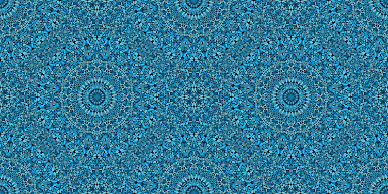Elaborate Blue Motif mandala vinyl carpet - TenStickers
