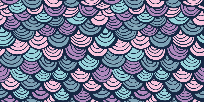 Purple and blue wave motif geometric vinyl carpet - TenStickers