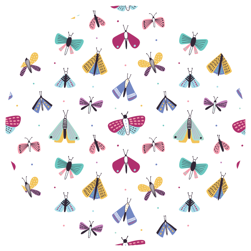 Colorful Insect Collection nursery vinyl carpet - TenStickers