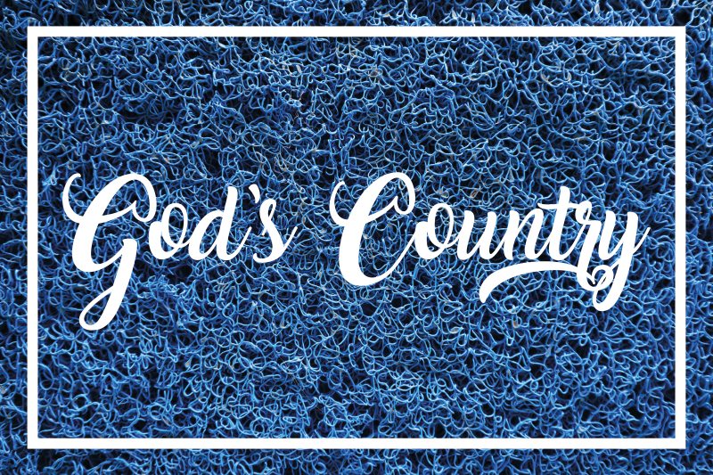 God's Country Phrase custom vinyl carpet - TenStickers
