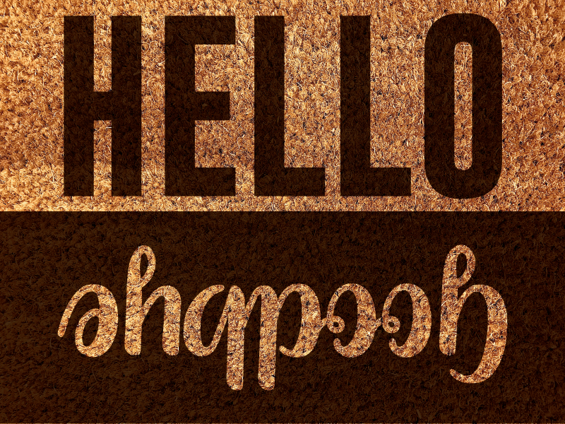 Hello goodbye textured entrance hall vinyl carpet - TenStickers