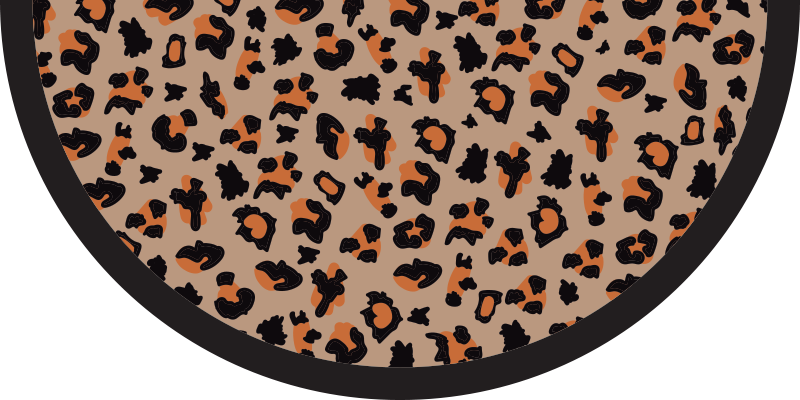 Bold leopard design animal print vinyl carpet - TenStickers