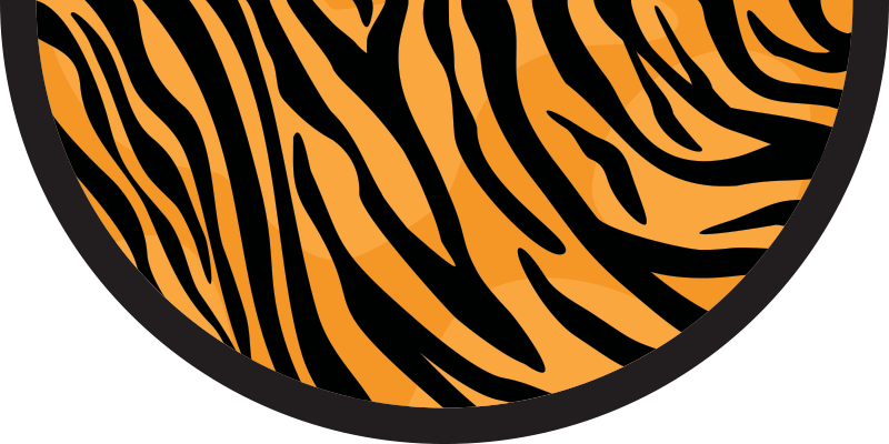 Tiger stripes design animal print vinyl carpet - TenStickers