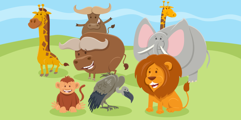 Charming Creature Friends kids vinyl carpet - TenStickers