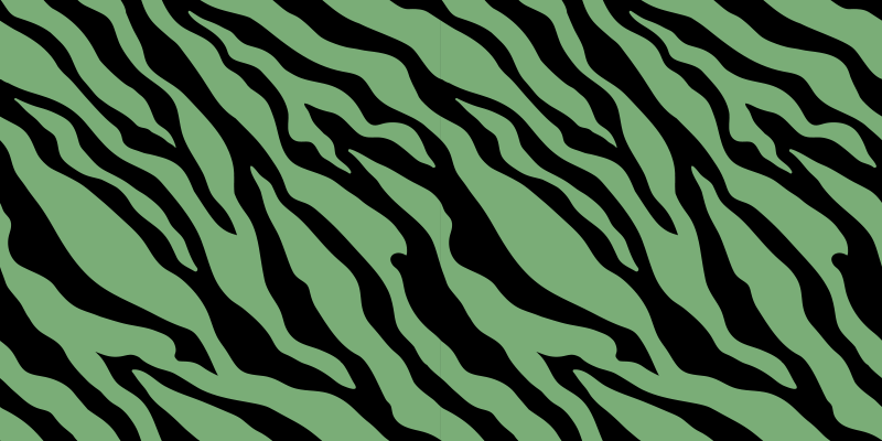 Zebra green stripes animal print vinyl carpet - TenStickers