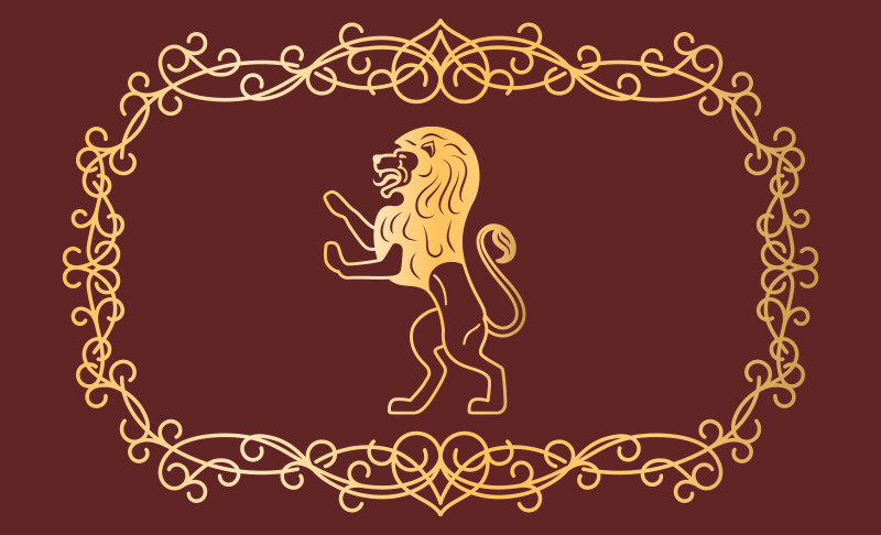 Lion emblem design animal vinyl carpet - TenStickers