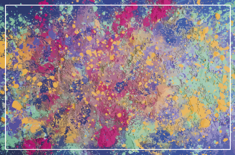 Vinyl rug in abstract explosion design - TenStickers