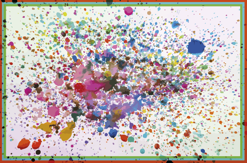 Colorful splatter art modern vinyl carpet - TenStickers
