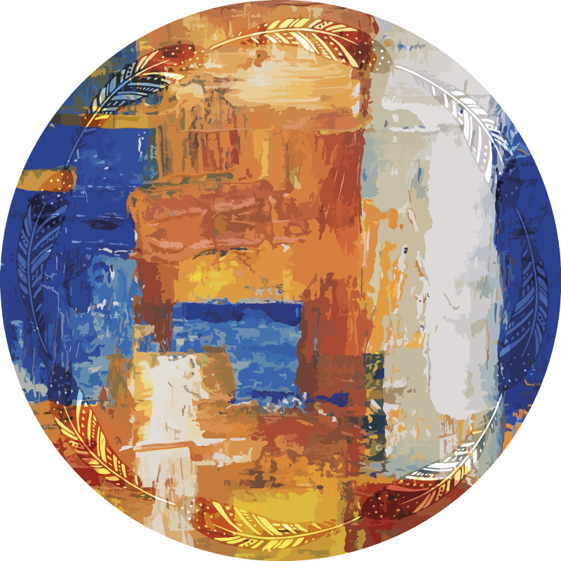 Abstract Color Fusion minimalist vinyl carpet - TenStickers