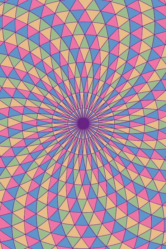 Colorful triangle swirls geometric vinyl carpet - TenStickers