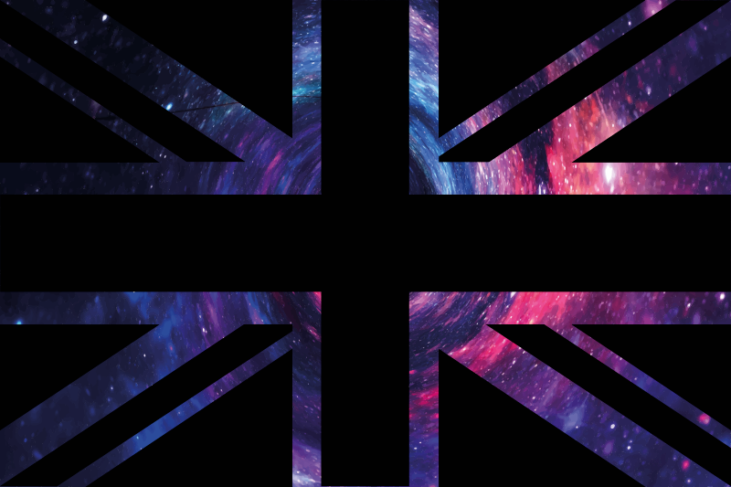 Galactic Union Jack world map vinyl carpet - TenStickers