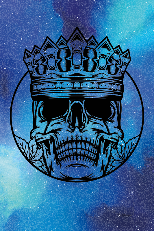 Royal Skull Art texture vinyl carpet - TenStickers