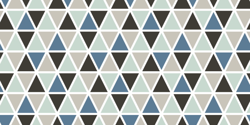 Gray and blue geometric pattern geometric rugs - TenStickers