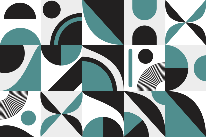 Abstract Arrangement geometric vinyl carpet - TenStickers