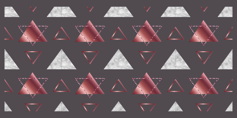 Pink and grey triangles geometric vinyl carpet - TenStickers