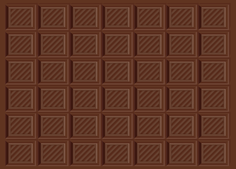 Chocolate Square Motif kitchen vinyl carpet - TenStickers