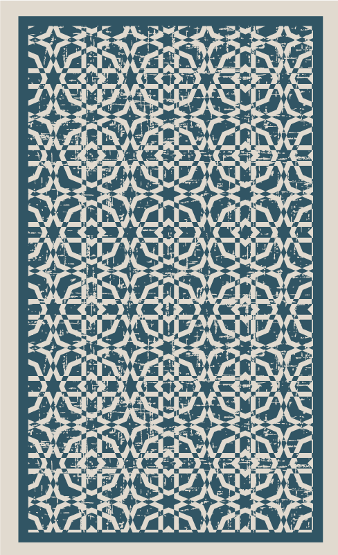 Intricate patterned style bedroom vinyl carpet - TenStickers