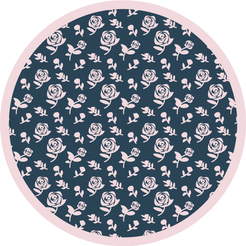 Floral vinyl carpet with rosy floral design - TenStickers