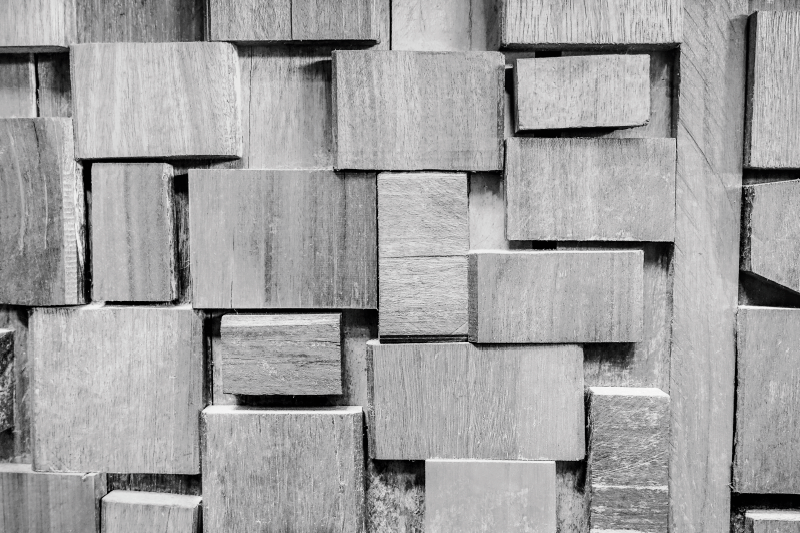 Textured Blocks wood effect vinyl carpet - TenStickers