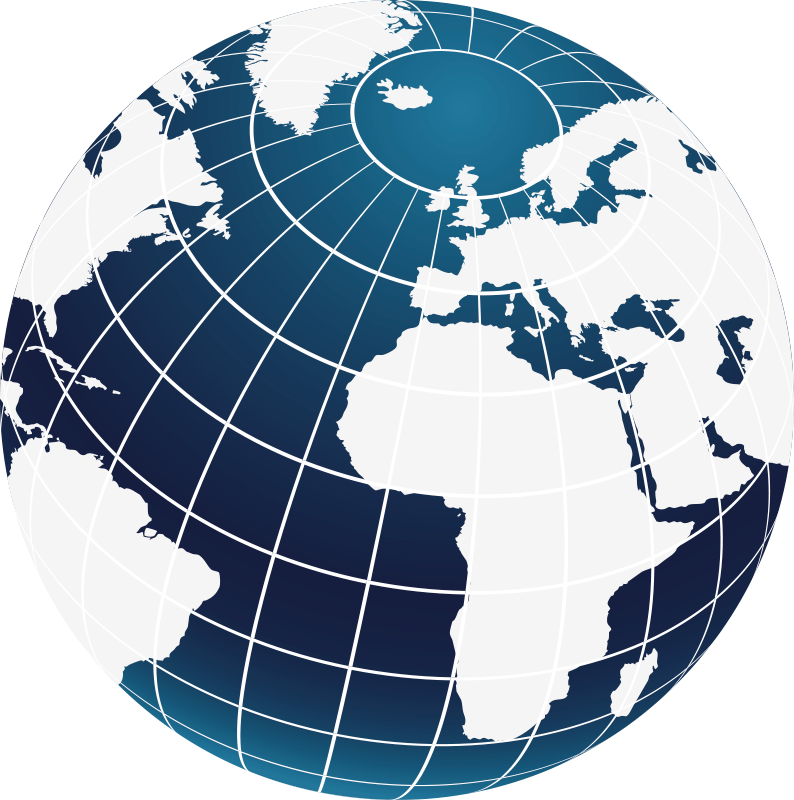 Blue global design world map vinyl carpet - TenStickers