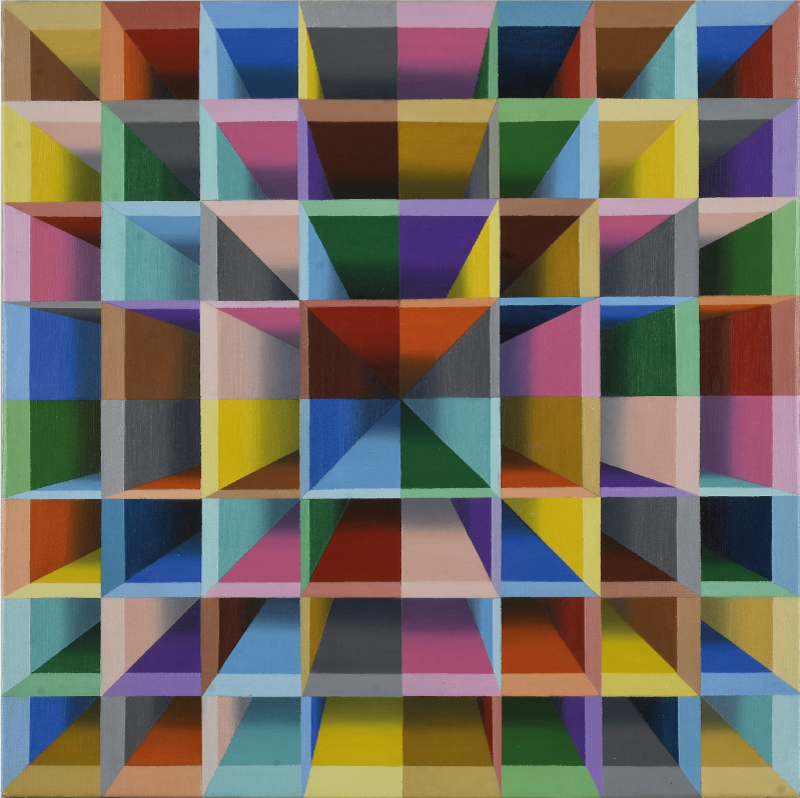 Lively geometry living room vinyl carpet - TenStickers