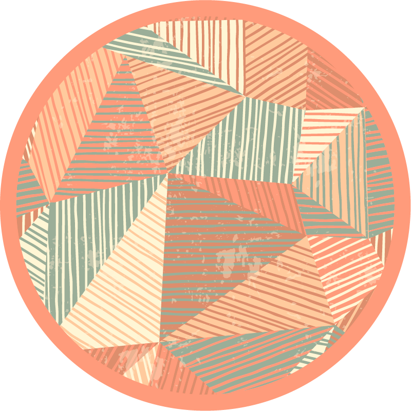 Triangles colour play geometric vinyl carpet - TenStickers