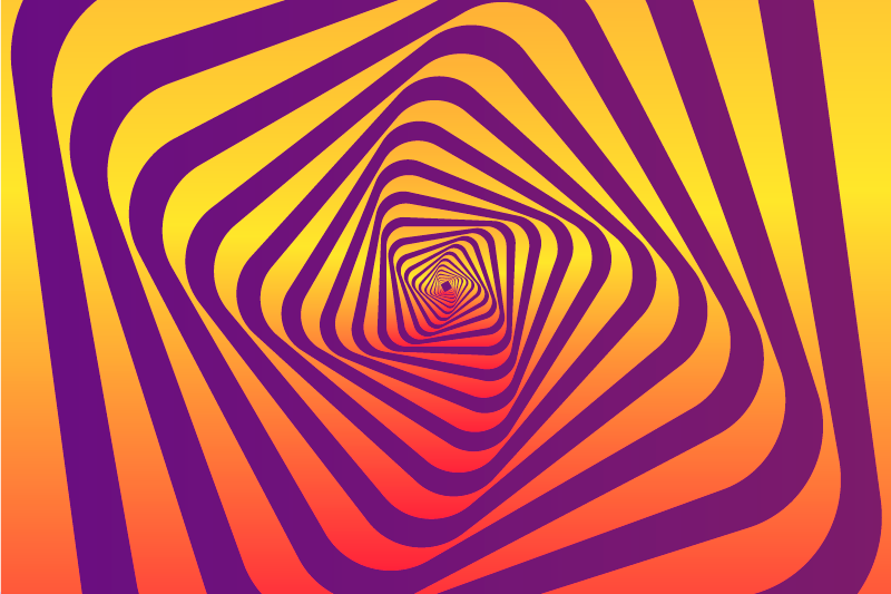 Spiral Color Pattern geometric vinyl carpet - TenStickers