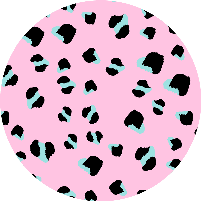 Pink Leopard Spots animal print vinyl carpet - TenStickers