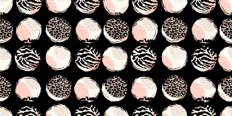 Bold Circle Patterns animal print vinyl carpet - TenStickers
