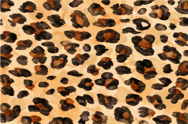 Leopard spots motif animal print vinyl carpet - TenStickers