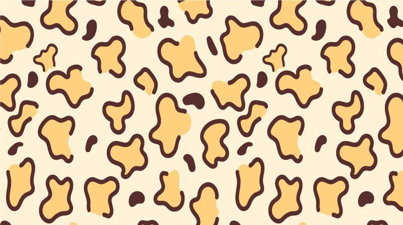 Big leopard shapes animal print vinyl carpet - TenStickers