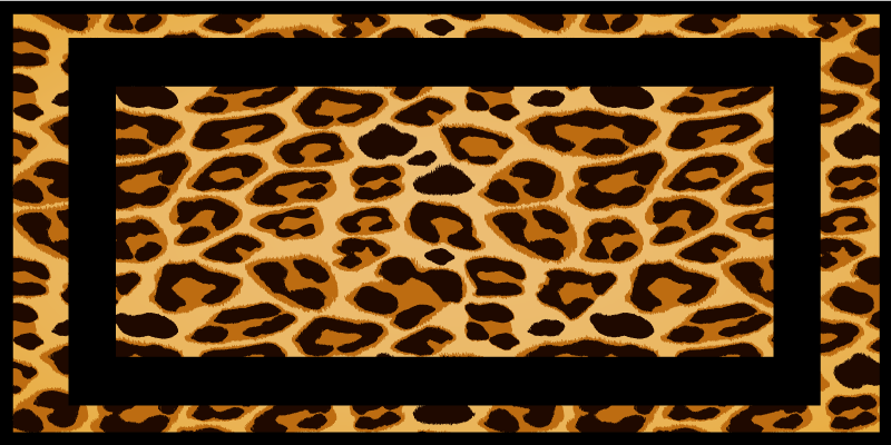 Rectangle leopard motif animal print vinyl carpet - TenStickers