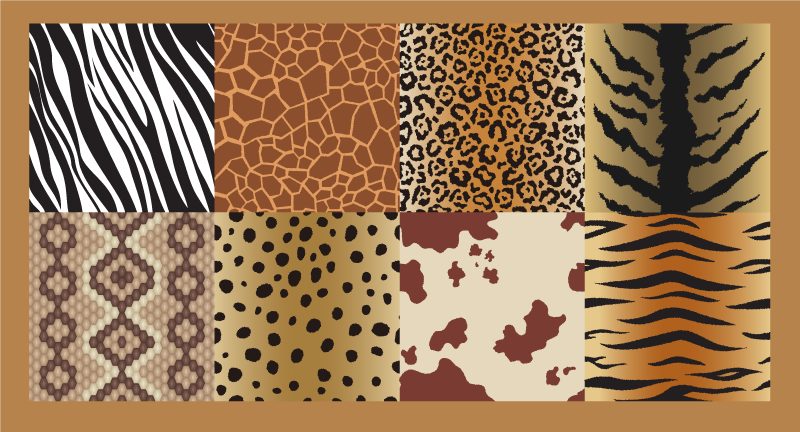 Safari Style Patterns animal print vinyl carpet - TenStickers