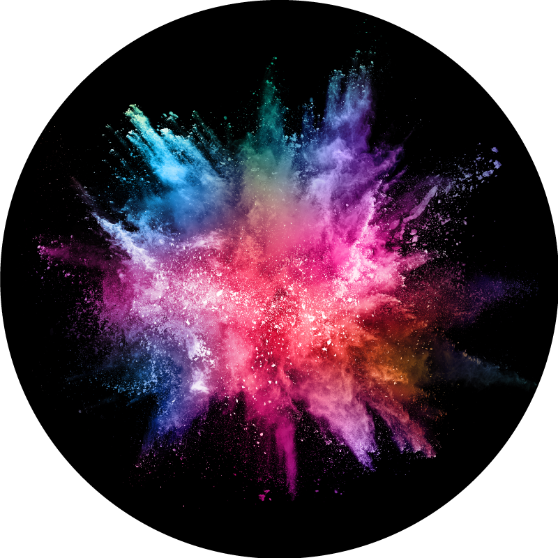 Colorful abstract explosion bedroom vinyl carpet - TenStickers