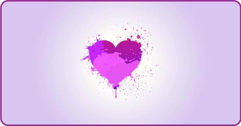 Purple heart splash teen vinyl carpet - TenStickers