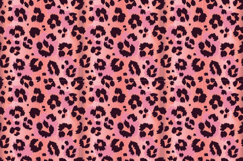 Pink leopard animal print vinyl carpet - TenStickers