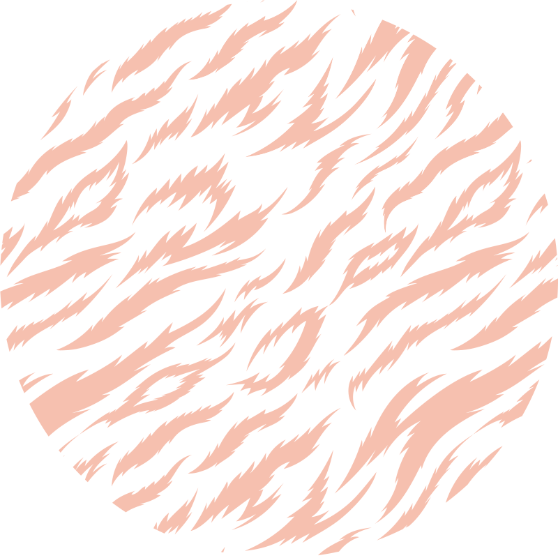 Tiger Stripe Motif animal print vinyl carpet - TenStickers