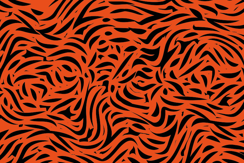 Dynamic Orange Pattern animal print vinyl carpet - TenStickers