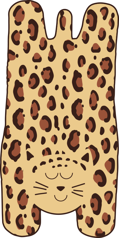 Happy leopard animal print vinyl carpet - TenStickers
