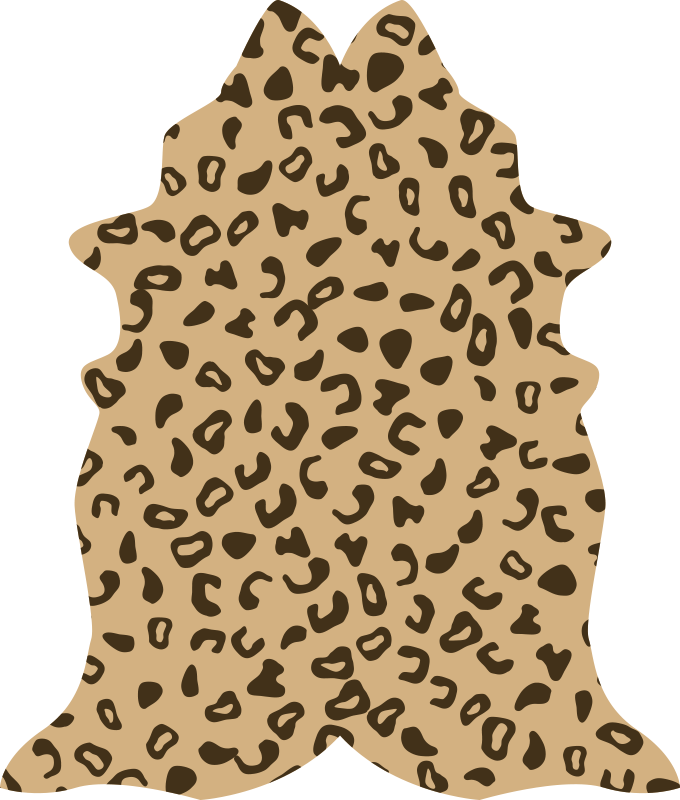 Leopard form pattern animal print vinyl carpet - TenStickers