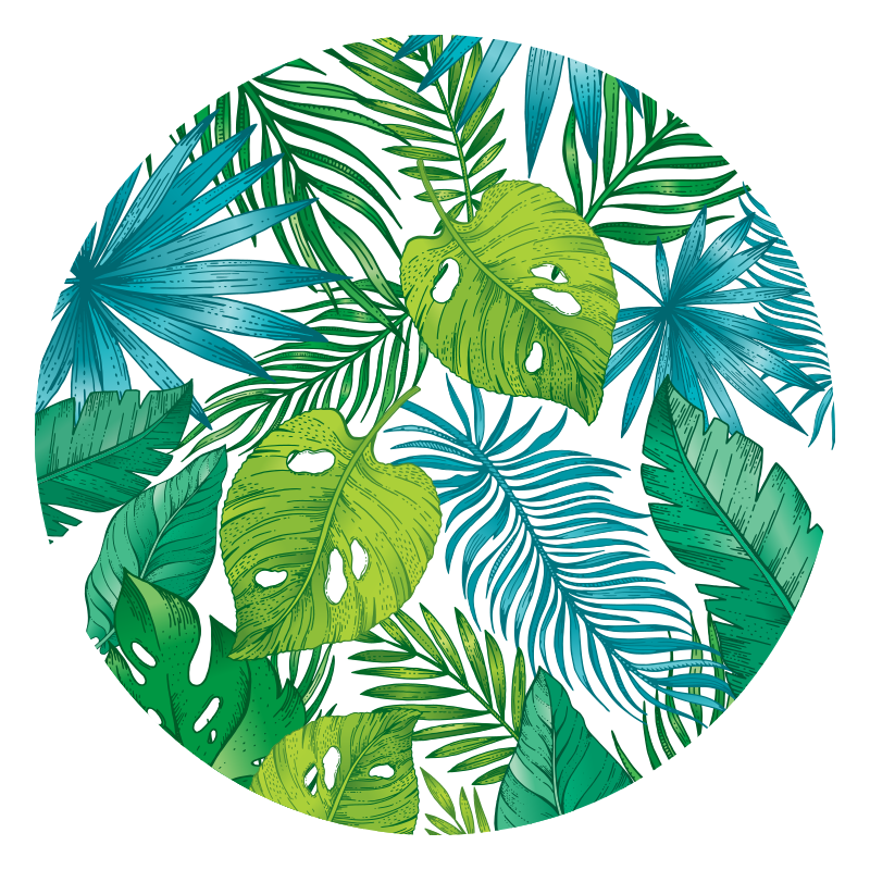 Tropical Leaf Designs nature vinyl carpet - TenStickers