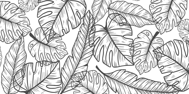 Leafy Jungle Theme nursery vinyl carpet - TenStickers