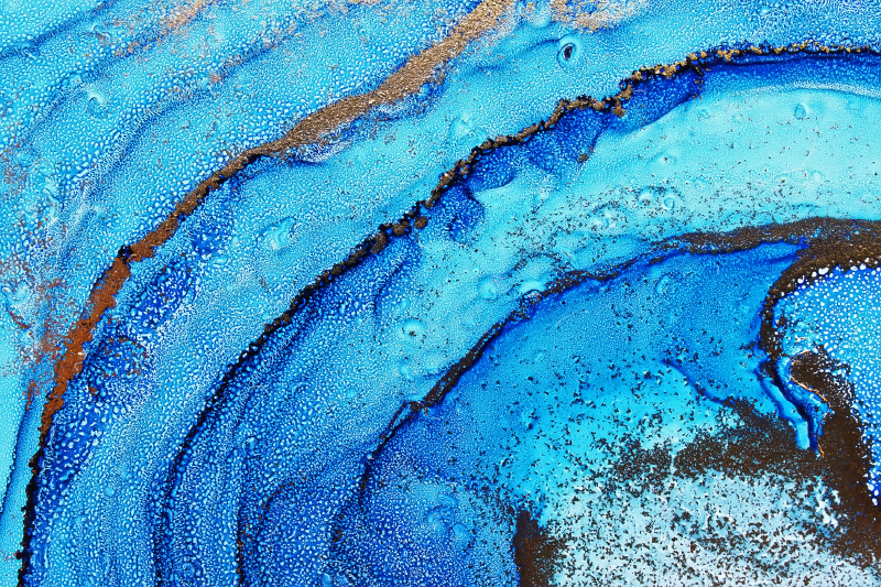 Ocean Wave Motif marble vinyl carpet - TenStickers