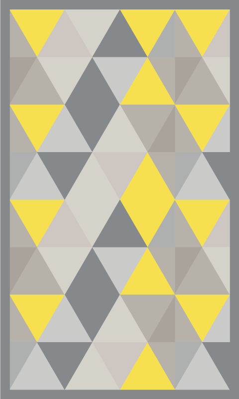 Grey and yellow triangles geometric vinyl carpet - TenStickers