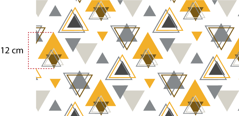Nordic triangular motif living room vinyl carpet - TenStickers